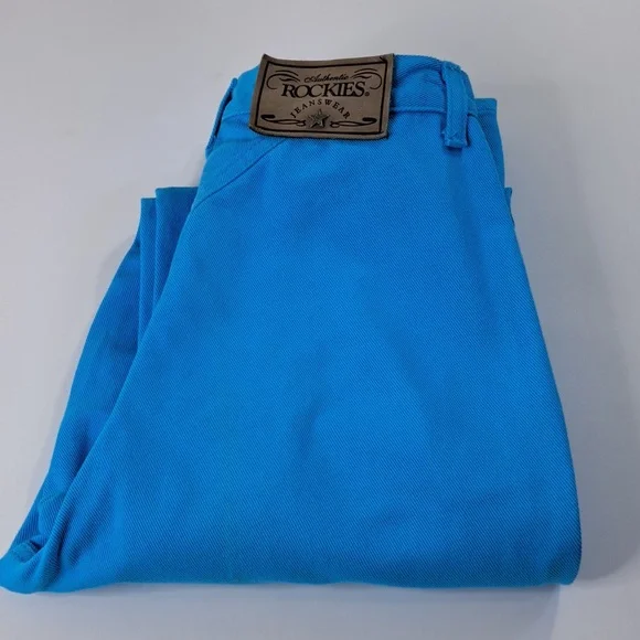 Rockies Robin Egg Blue High-Rise Western Jeans Waist 26" Inseam 37 - Picture 16 of 16